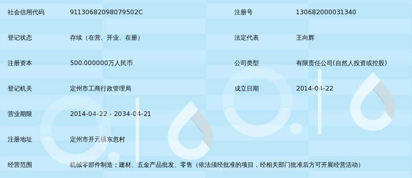 定州市辰畅机械零部件